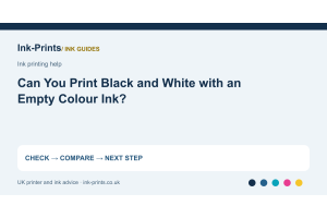 Can You Print Black and White with an Empty Colour Ink? - illustrated selection or diagnostic guide