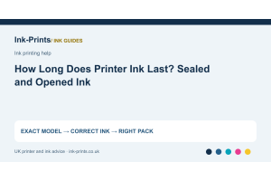 How Long Does Printer Ink Last? Sealed and Opened Ink - illustrated selection or diagnostic guide