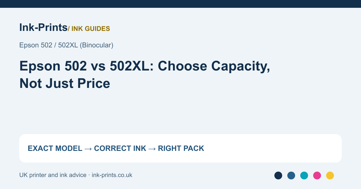 Epson 502 vs 502XL: Choose Capacity, Not Just Price - illustrated selection or diagnostic guide