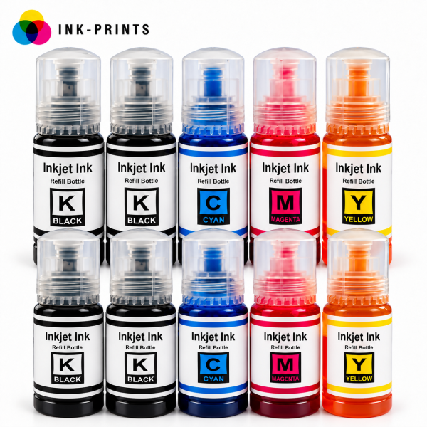 Compatible Epson 103 Black, Cyan, Magenta and Yellow Ink Bottles — Pack of 10