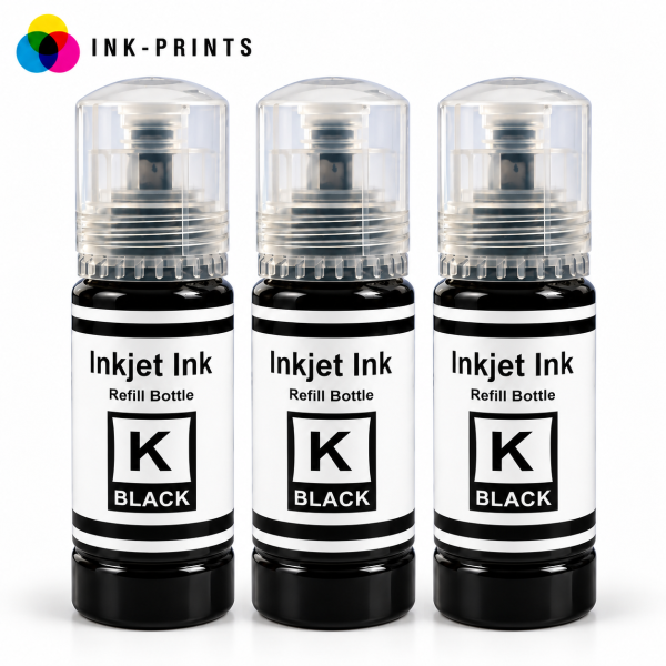 Compatible Epson 104 Black Ink Bottles — Pack of 3