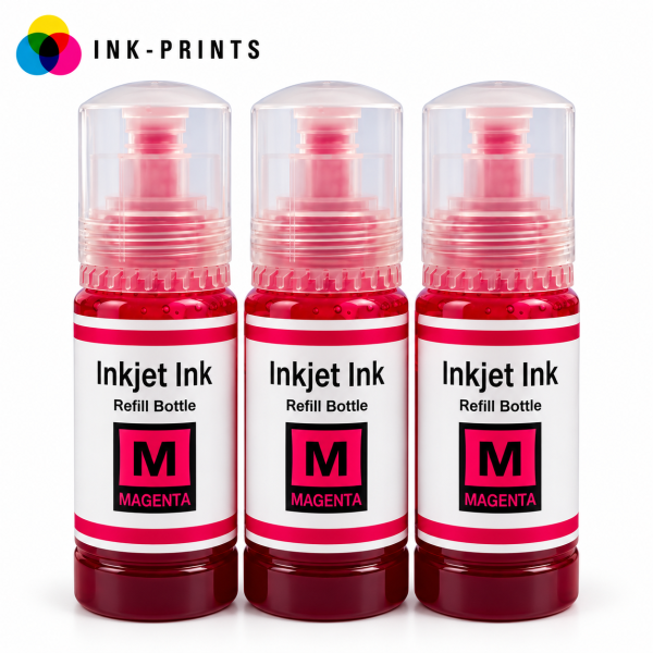 Compatible Epson 104 Magenta Ink Bottles — Pack of 3