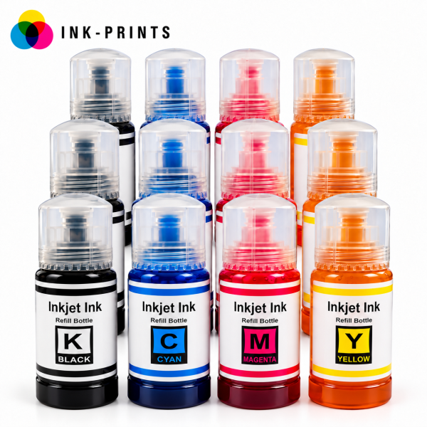 Compatible Epson 103 Black, Cyan, Magenta and Yellow Ink Bottles — Pack of 12