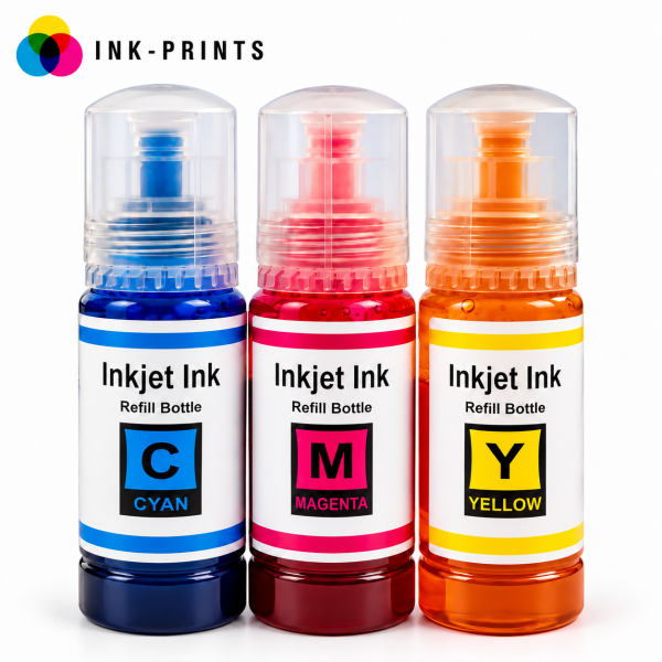 Compatible Epson 103 Cyan, Magenta and Yellow Ink Bottles — Pack of 3