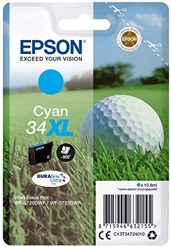Epson 34XL Cyan Golfball Original Ink