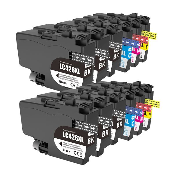 Compatible Brother LC426XL CMYK 2 Sets + 4 Extra Black Ink for MFC-J4335DWXL, MFC-J4340DW, MFC-J4340DWE, MFC-J4535DWXL