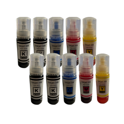 2 Sets Compatible Epson 104 Ink Bottles CMYK + 2 Black EcoTank ET-2810 ET-4800