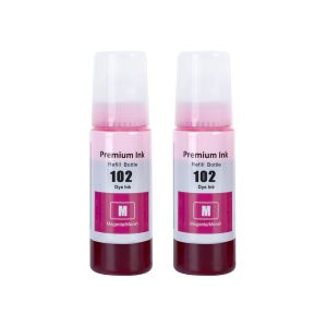 2x Compatible Epson 102 Magenta Ink Bottles for ET-2950 ET-3950 ET-4950 ET-4856