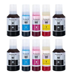 Compatible Epson 102 Ink Bottles for ET-2950 ET-3950 ET-4950 ET-4856 2x CMYK Sets + 2 Black