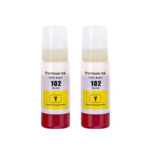 2x Compatible Epson 102 Yellow Ink Bottles for ET-2950 ET-3950 ET-4950 ET-4856