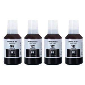 4x Compatible Epson 102 Black Ink Bottles for ET-2950 ET-3950 ET-4950 ET-4856