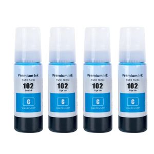 4x Compatible Epson 102 Cyan Ink Bottles for ET-2950 ET-3950 ET-4950 ET-4856