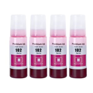 4x Compatible Epson 102 Magenta Ink Bottles for ET-2950 ET-3950 ET-4950 ET-4856