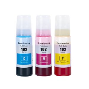 Compatible Epson 102 Ink Bottles for ET-2950 ET-3950 ET-4950 ET-4856 CMY Colour Multipack