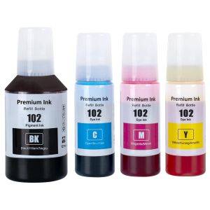 Compatible Epson 102 Ink Bottles for ET-2850 ET-3850 ET-4850 ET-2750 CMYK Multipack