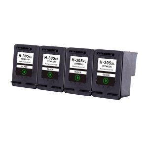 Compatible HP 305XL 4 Black Ink Cartridge Multipack (3YM62AE) Extra High Capacity 