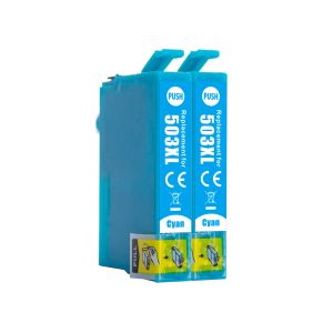 Compatible Multipack Epson 503XL 2 Cyan High Capacity Ink Cartridges  (Replaces Epson 503XL Chillies)