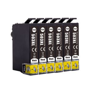 Compatible Multipack Epson 503XL 6 Black ink Cartridges