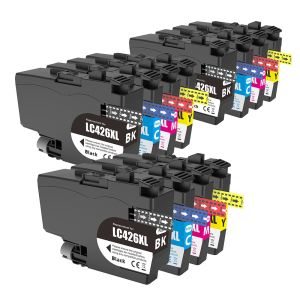 Compatible Brother LC426XL CMYK 3 Full Sets Ink Cartridges (12 Pack)