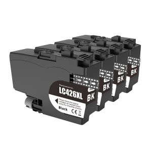 Compatible Brother LC426XL Black Ink Cartridges (4 Pack)