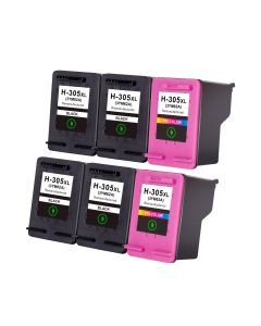 Compatible HP 305XL 4 Black & 2 Tri-Colour Ink Cartridge Multipack (6ZA94AE) Extra High Capacity 