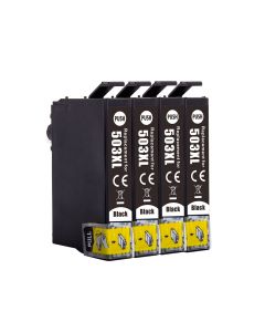 Compatible Multipack Epson 503XL 4 Black ink Cartridges