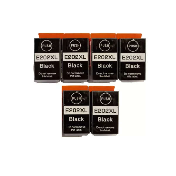 Compatible Epson 202XL Black Ink (6 Pack) for XP-6000, XP-6005, XP-6100, XP-6105