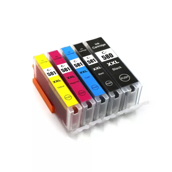 Compatible Canon PGI-580/CLI-581XXL Multipack Ink (5 Pack) for TS8250, TS8251, TS8252, TS8350