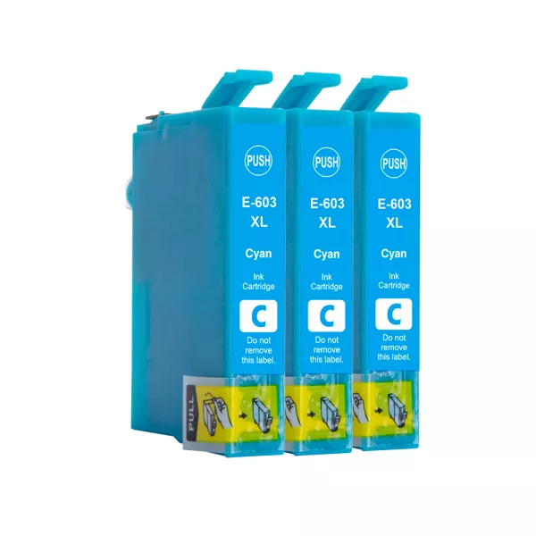 Compatible Epson 603XL Cyan Ink (3 Pack) for WF-2820DWF, WF-2845DWF, WF-2835DWF, WF-2850DWF