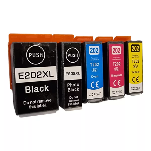 Compatible Epson 202XL Multipack Ink (5 Pack) for XP-6000, XP-6005, XP-6100, XP-6105
