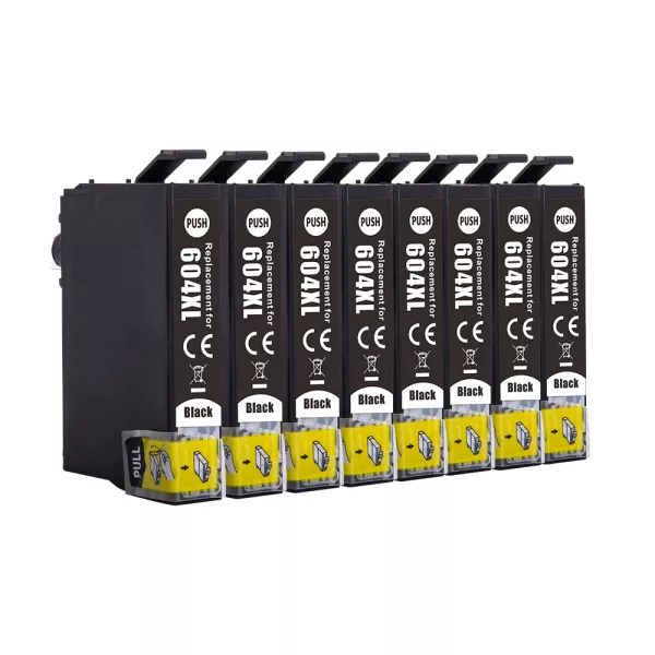 Compatible Epson 604XL Black Ink (8 Pack) for XP-4200, XP-4205, WF-2910DWF, WF-2930DWF