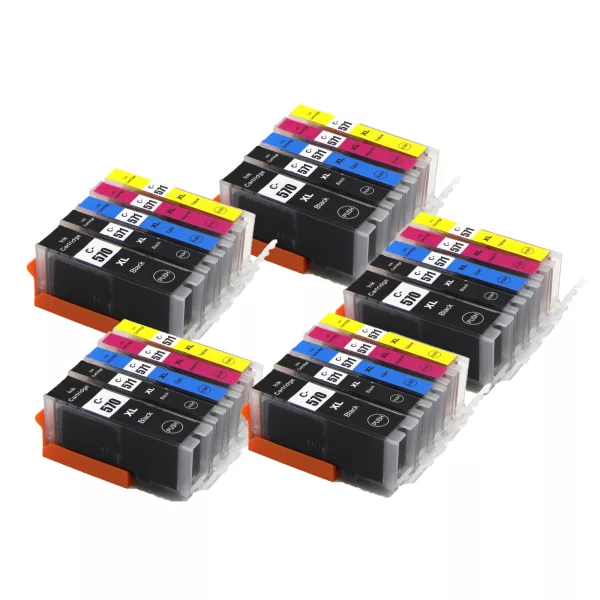 Compatible Canon PGI-570XL/CLI-571XL Multipack Ink (25 Pack) for MG5750, MG5751, MG5752, MG5753