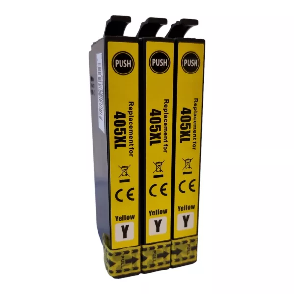 Compatible Epson 405XL 3 Yellow Ink Cartridges for Epson WF-3820DWF WF-3825DWF WF-4830DTWF