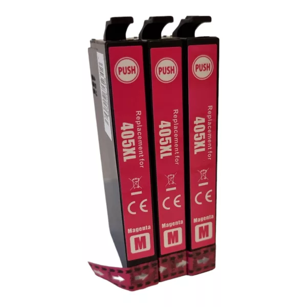 Compatible Epson 405XL 3 Magenta Ink Cartridges for Epson WF-3820DWF WF-3825DWF WF-4830DTWF