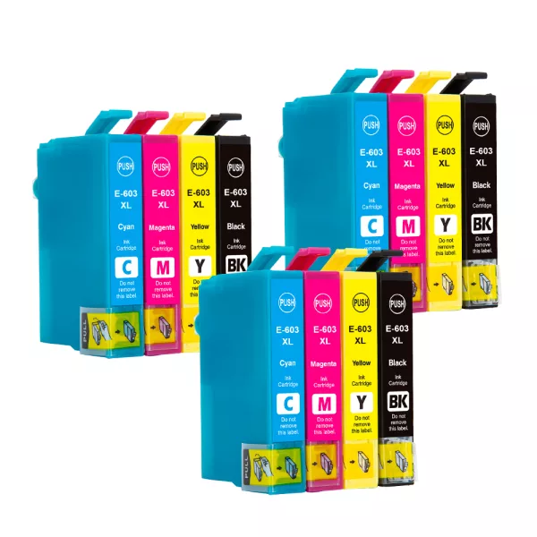Compatible Epson 603XL Multipack Ink (12 Pack) for WF-2870DWF, WF-2810DWF, WF-2830DWF