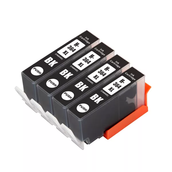 Compatible HP 364XL Black Ink (4 Pack) for 5524, 6510, 6520, 7510