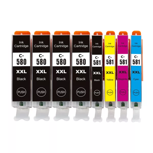 Compatible Canon PGI-580/CLI-581XXL Multipack Ink (8 Pack) for TS6351, TS8150, TS8151, TS8152
