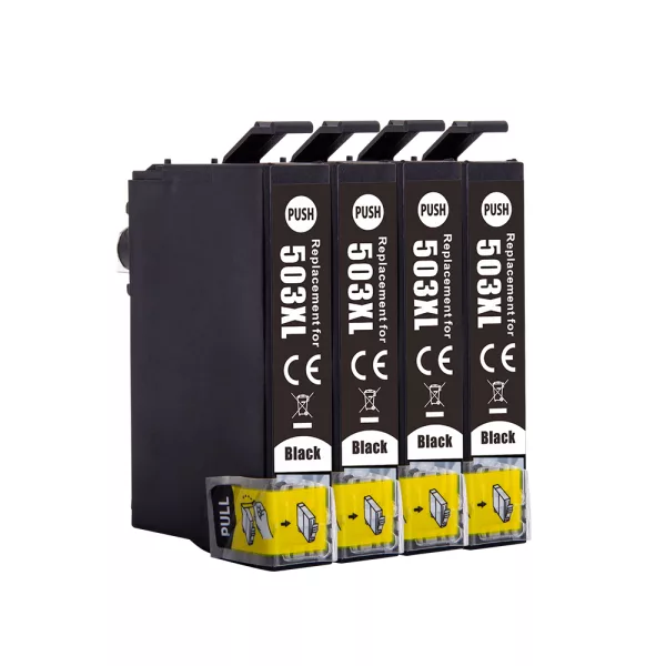 Compatible Multipack Epson 503XL 4 Black ink Cartridges