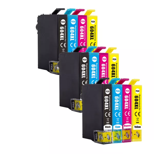 Compatible Epson 604XL Multipack Ink (12 Pack) for XP-4200, XP-4205, WF-2910DWF, WF-2930DWF