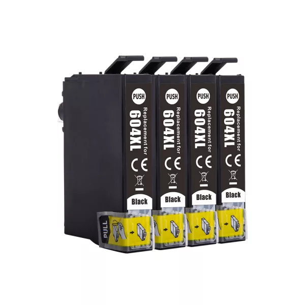 Compatible Epson 604XL Black Ink (4 Pack) for WF-2935DWF, WF-2950DWF, WF-2960DWF, WF-2965DWF