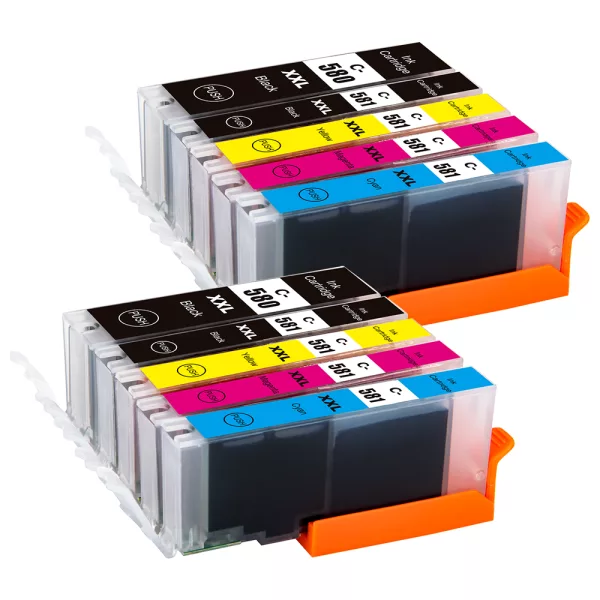 Compatible Canon PGI-580/CLI-581XXL Multipack Ink (10 Pack) for TS9150, TS9155, TS9550, TS9551C