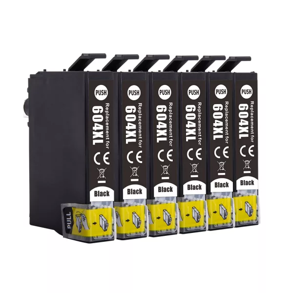 Compatible Epson 604XL Black Ink (6 Pack) for WF-2935DWF, WF-2950DWF, WF-2960DWF, WF-2965DWF
