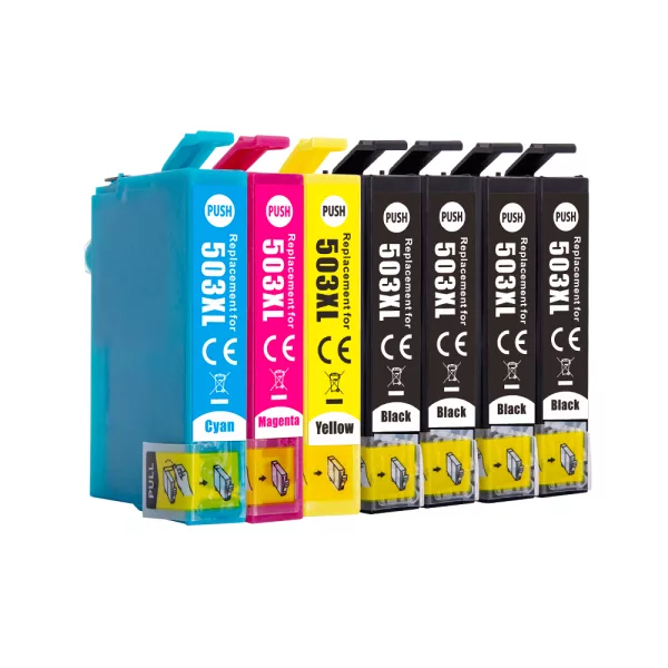 Compatible Multipack Epson 503XL Full Set + 3 EXTRA Black Ink Cartridges (7 Pack)