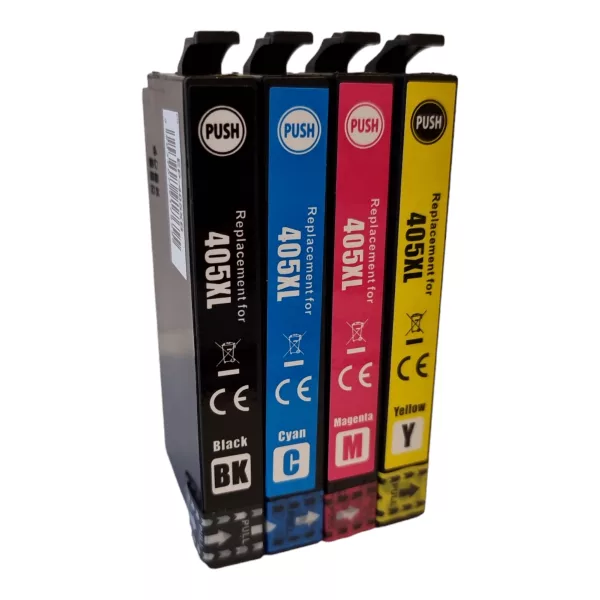 Compatible Epson 405XL 4 Ink Cartridges (1 Black, 1 Cyan, 1 Magenta, 1 Yellow) for Epson WF-7830DTWF WF-7835DTWF WF-7840DTWF