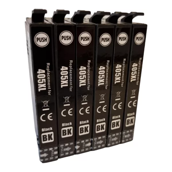 Compatible Epson 405XL 6 Black Ink Cartridges for Epson WF-7830DTWF WF-7835DTWF WF-7840DTWF