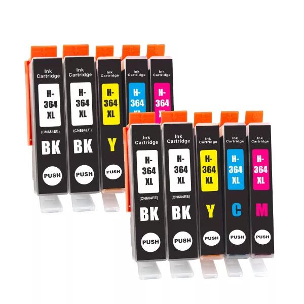Compatible HP 364XL Multipack Ink (10 Pack) for 5524, 6510, 6520, 7510