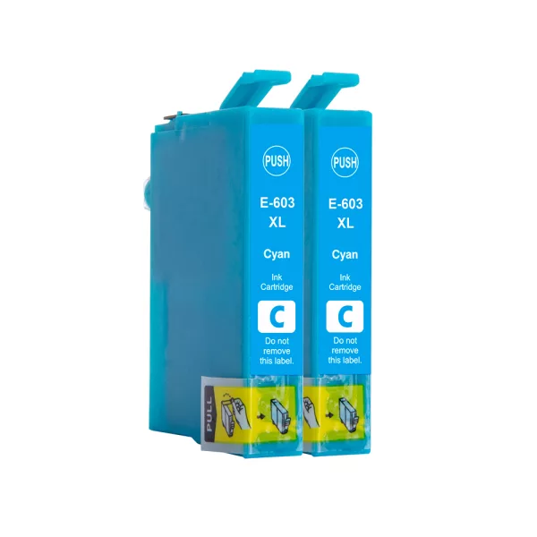 Compatible Epson 603XL Cyan Ink (2 Pack) for XP-3150, XP-3155, XP-4150, XP-4155