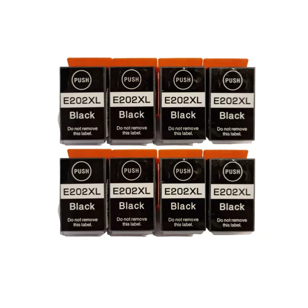 Compatible Epson 202XL Black Ink (8 Pack) for XP-6000, XP-6005, XP-6100, XP-6105
