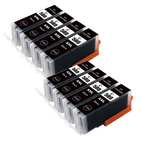 Compatible Canon PGI-580PGBKXXL Black Ink (8 Pack) for TS705, TR7550, TR8550, TS6150
