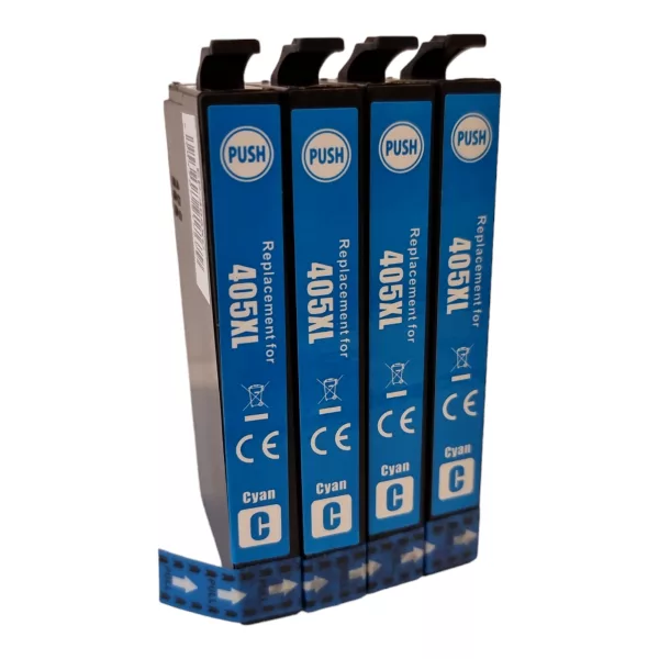 Compatible Epson 405XL 4 Cyan Ink Cartridges for Epson WF-4820DWF WF-4825DWF WF-7310DTW